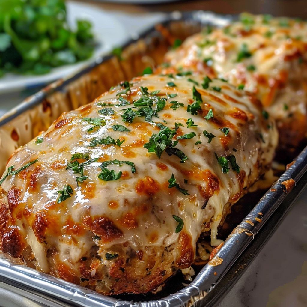 Garlic Parmesan Chicken Meatloaf