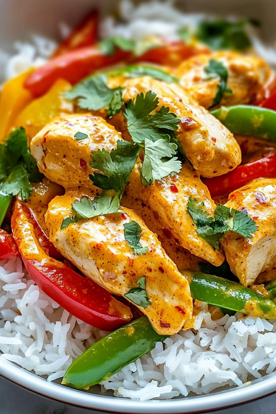 Thai Coconut Curry Chicken and Rice Foil Packets