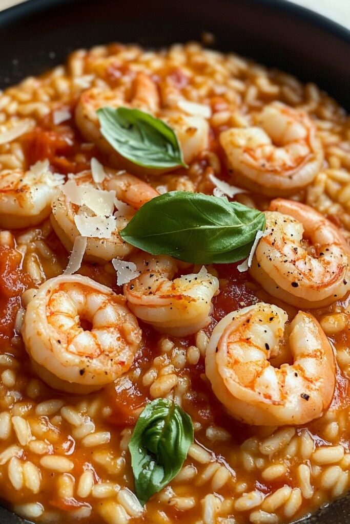 Creamy Tomato and Shrimp Risotto