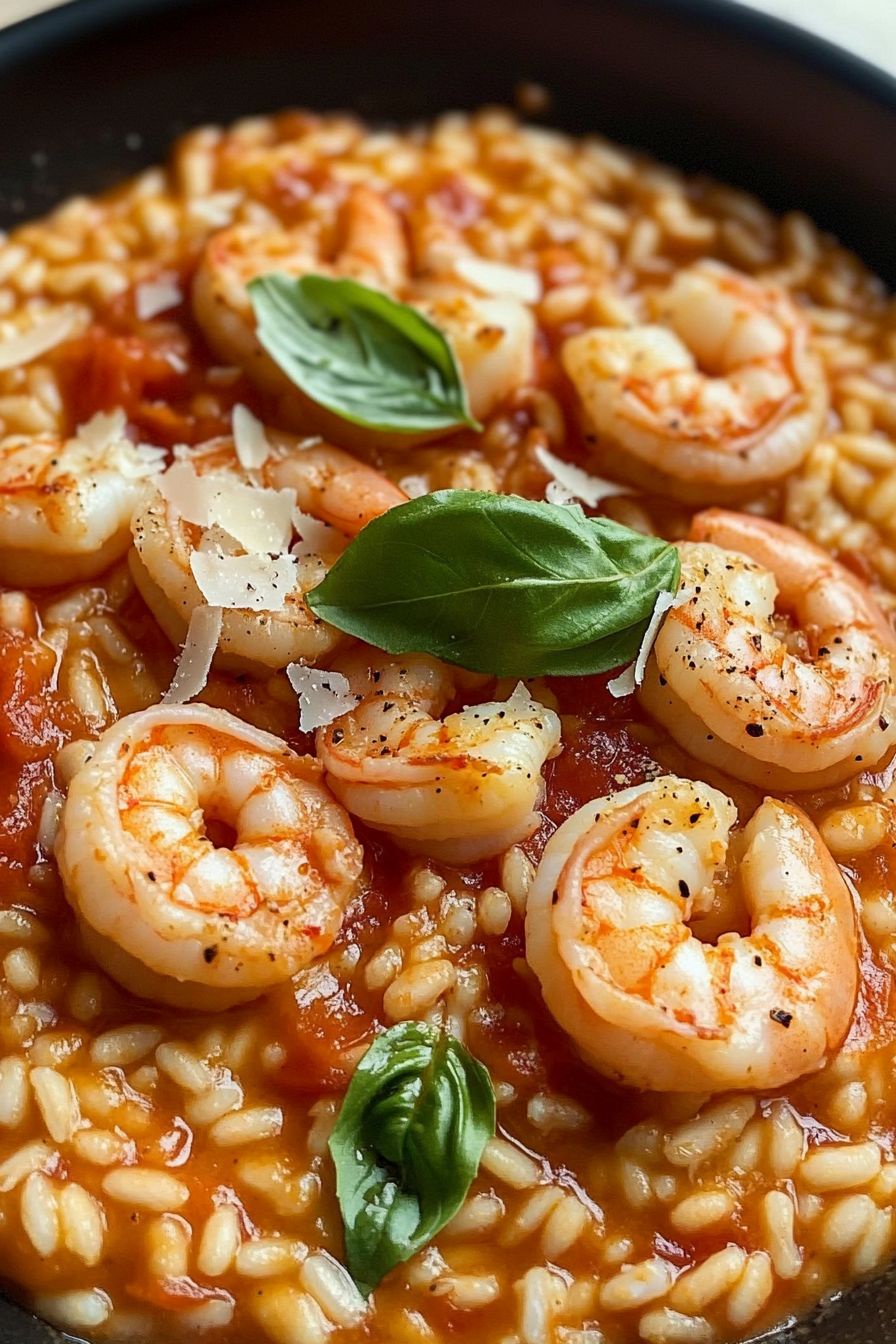 Creamy Tomato and Shrimp Risotto