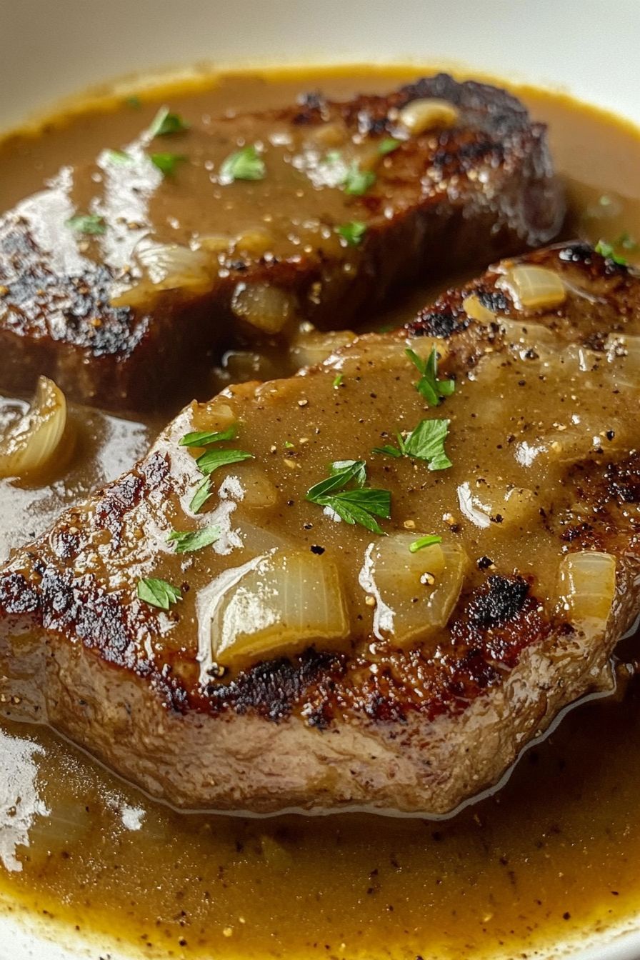 Onion Gravy Smothered Steak
