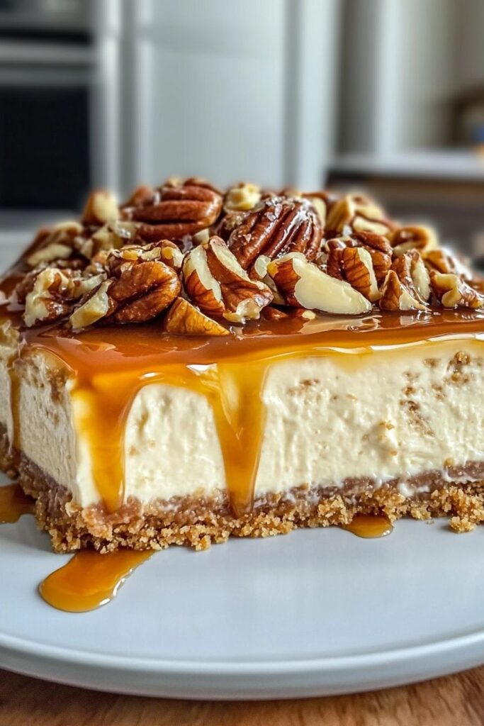 Banana Caramel Nut Cheesecake