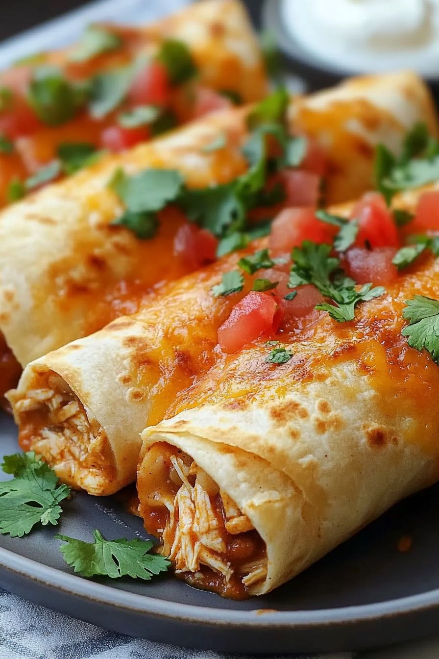 Baked Chicken Chimichangas
