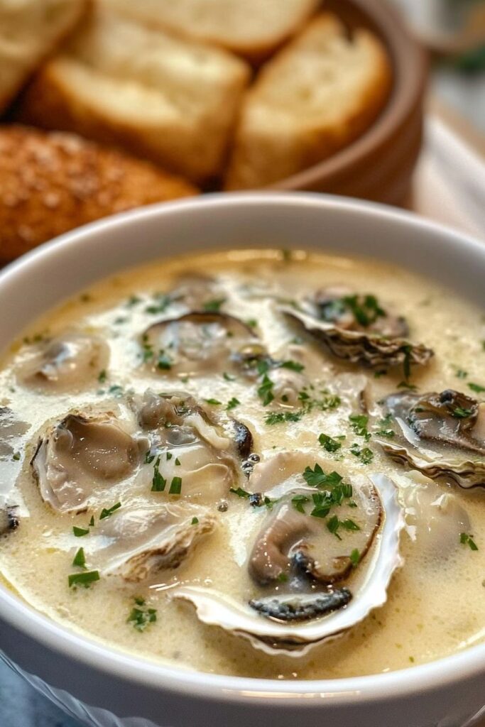 Creamy Oyster Stew with a Hint of Paprika